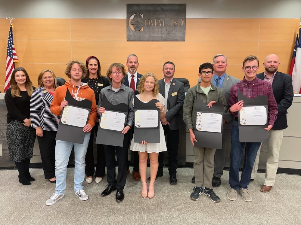 National Merit semifinalists, Commended Scholars recognized by Comal ISD