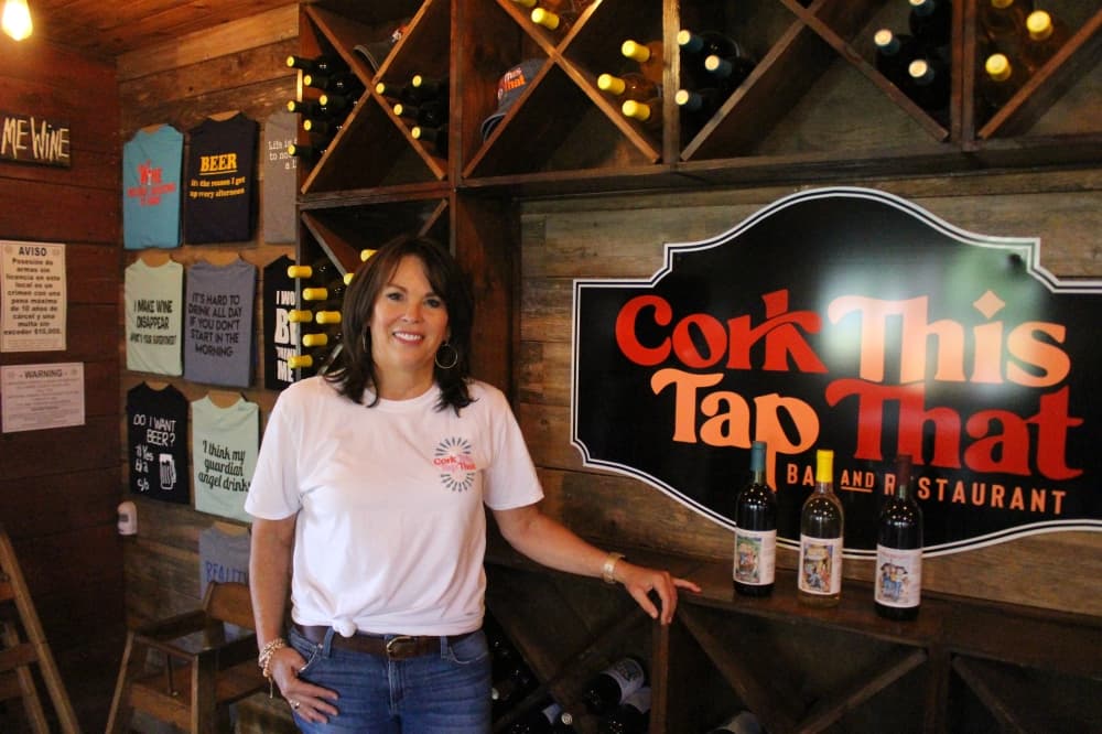 Owner Karla Nash opened Cork This tap That in 2021. (Peyton MacKenzie/Community Impact)