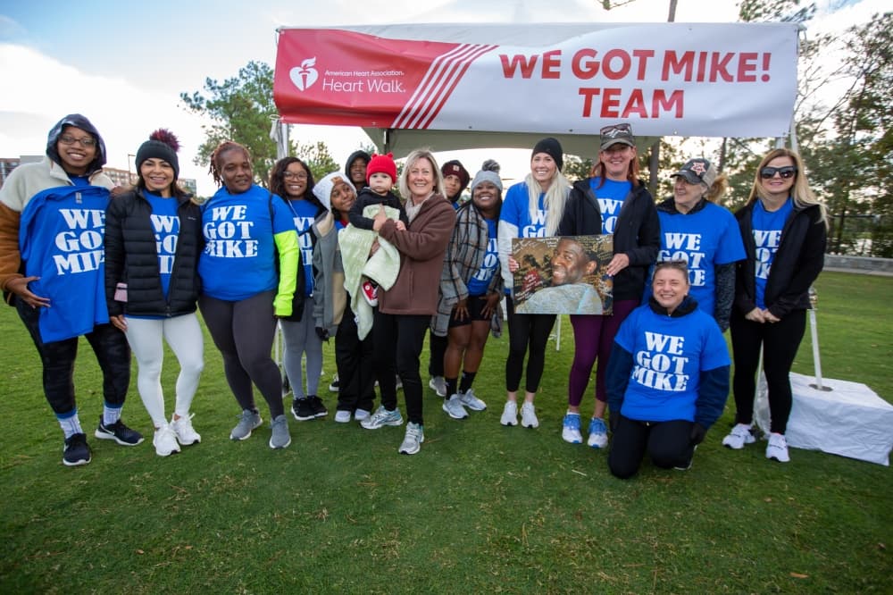 The “We Got Mike!” team honored the late The Woodlands-area trainer and Army veteran Mike Smith. (Courtesy The American Heart Association)