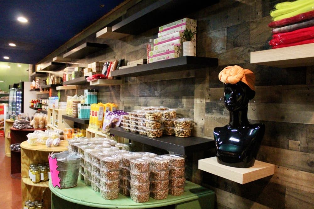 District Market offers a variety of products, such as produce, spices, snacks, baked goods and skincare items. (Emily Lincke/Community Impact)
