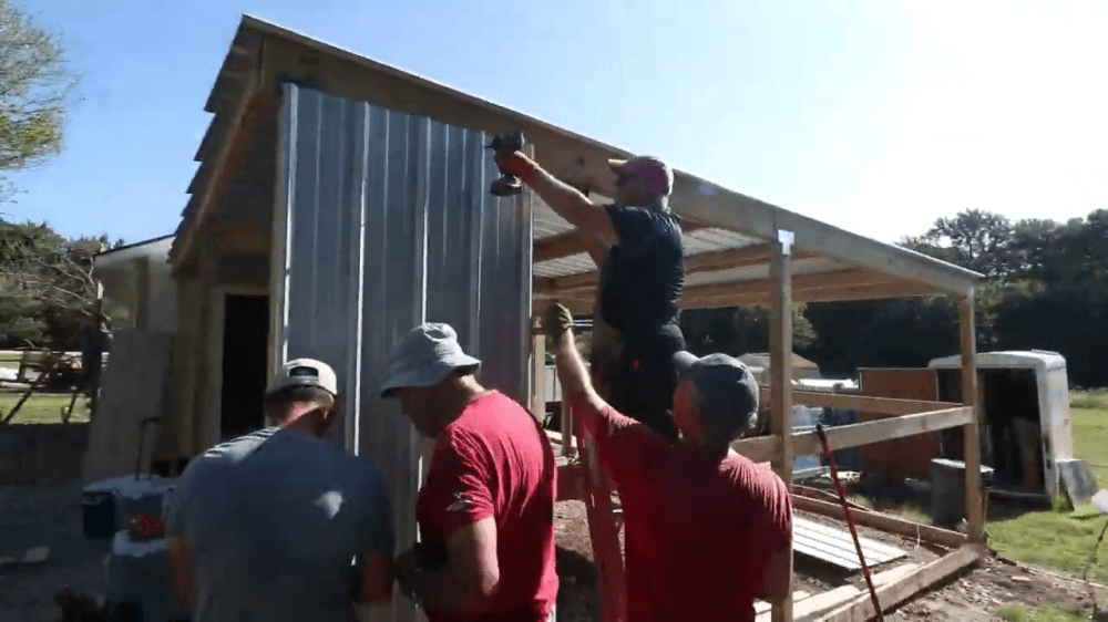 Jimmy Ball's house during the process to repair and rebuild. (Habitat for Humanity of Collin County)