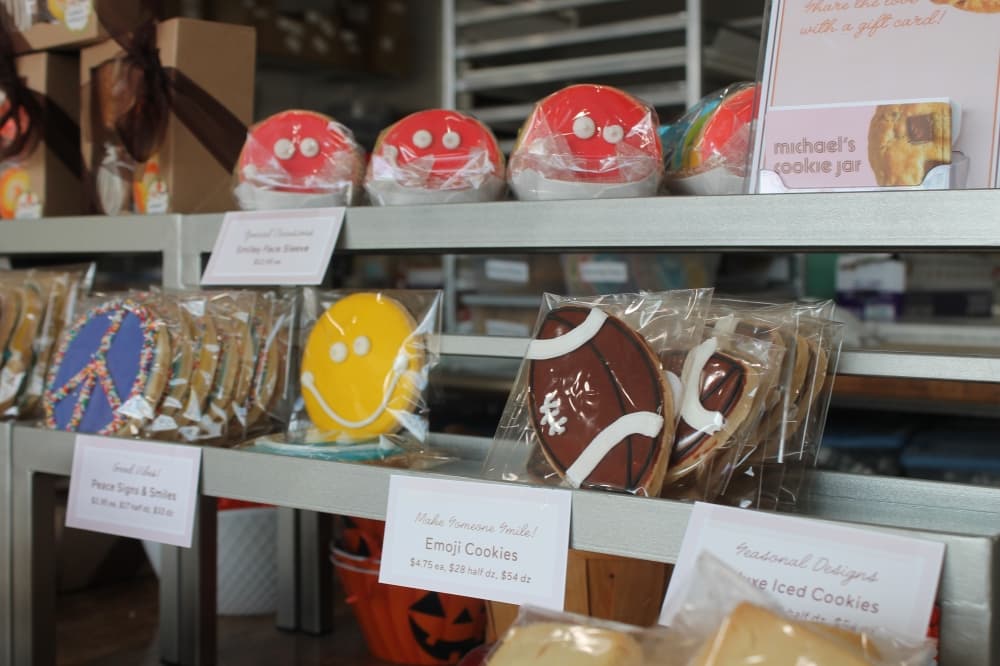 The shop also sells decorated cutout cookies, frosted in-house. 