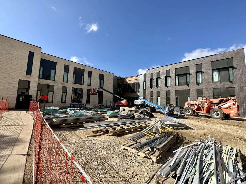 An outside view of the new building