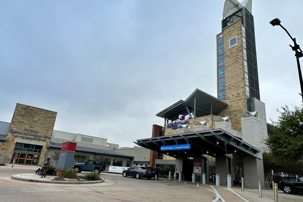 Hospital building and driveway