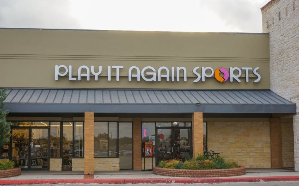 Play It Again Sports is located in the Marketplace Shopping Center in New Braunfels. (Sierra Martin/Community Impact)
