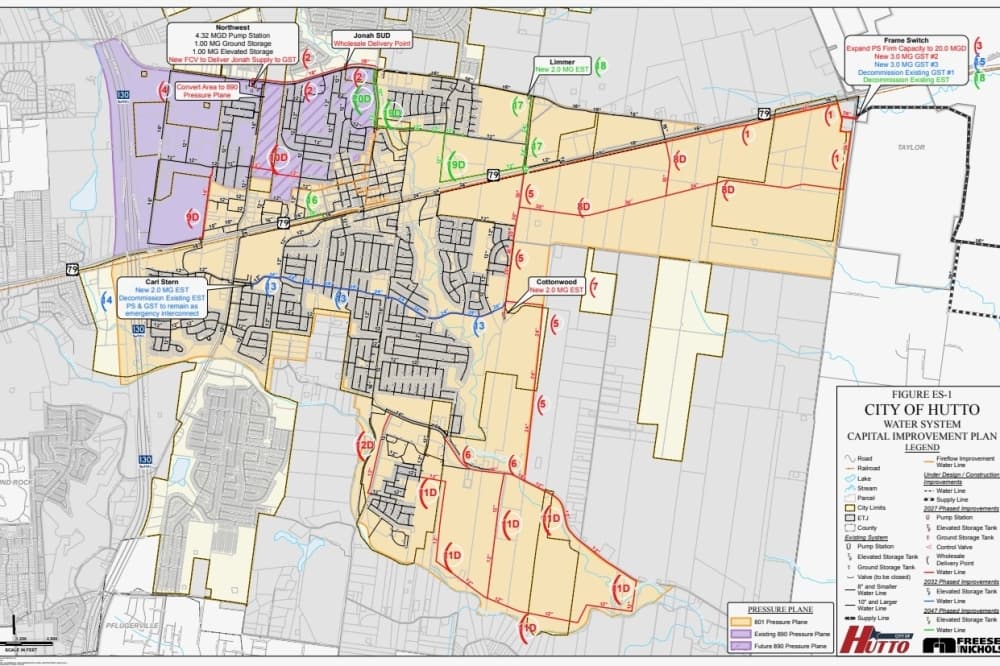 Hutto to consider adopting updated water, wastewater master plans