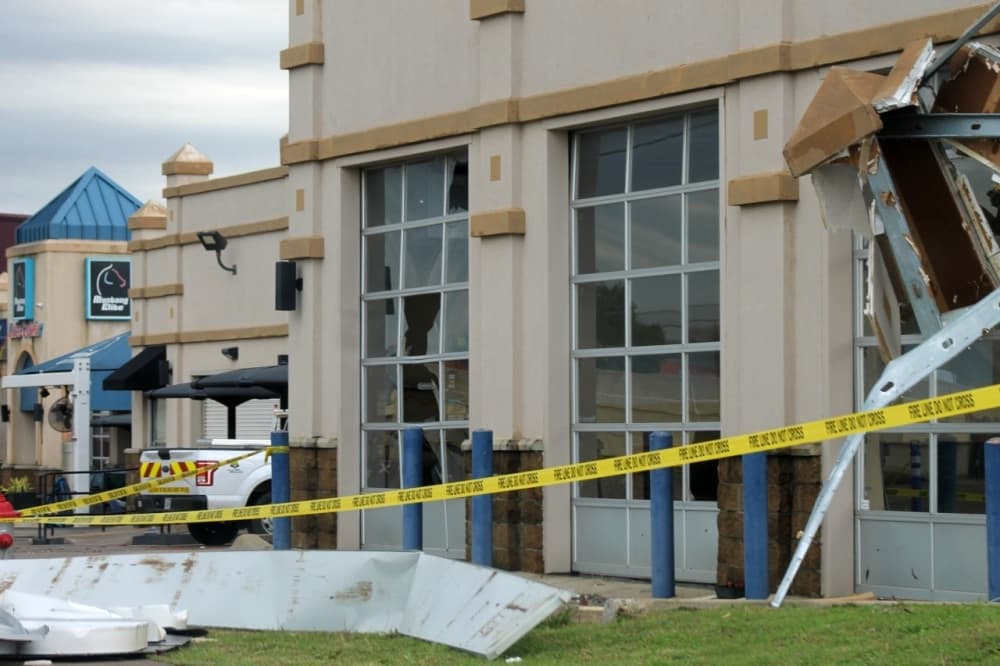 oil change business hit by tornado