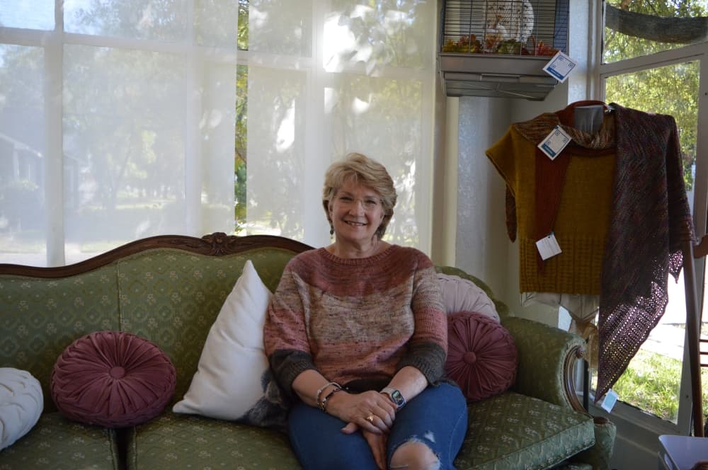Shawnee Kunz, a longtime Georgetown resident and crafter, purchased the business that became The Knitting Cup in 2015. (Hunter Terrell/Community Impact)
