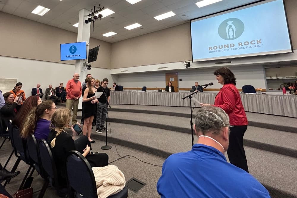 Place 3 Trustee Amber Landrum. (Brooke Sjoberg/Community Impact)