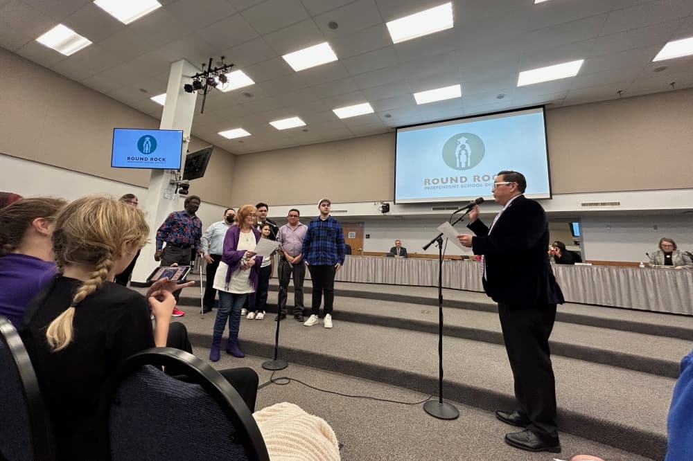 Place 1 Trustee Esteven Jesus "Chuy" Zarate. (Brooke Sjoberg/Community Impact)