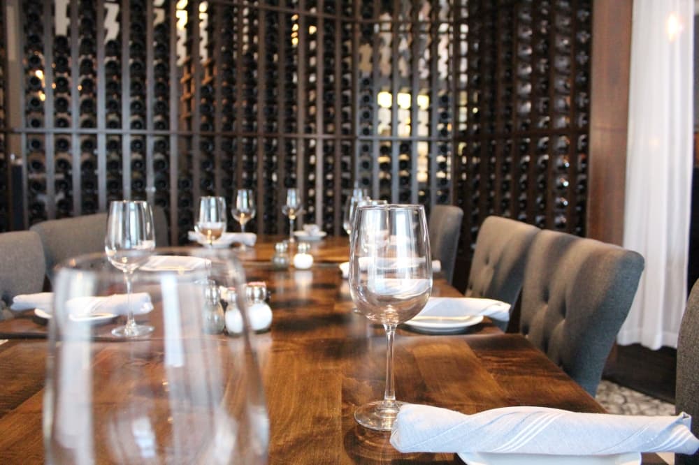 Offering a large selection of wines and cocktails, Mia Bella Trattorria serves 'Italian with a twist,' Franchisee Giana Gozzo said. (Emily Lincke/Community Impact)