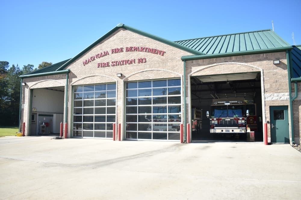 Montgomery County Emergency Services District No. 10 is remodeling and expanding Station 183 off Nichols Sawmill Road. (Lizzy Spangler/Community Impact)