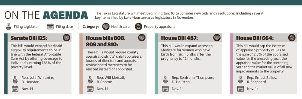 The Texas Legislature will meet beginning Jan. 10 to consider new bills and resolutions, including several key items filed by Lake Houston-area legislators in November. (Ronald Winters/Community Impact) 