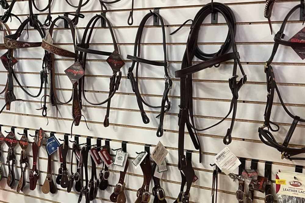 The products offered at Laura’s Saddlery include things such as saddles, bridles and grooming products as well as clothing and blankets. (Courtesy Laura's Saddlery)