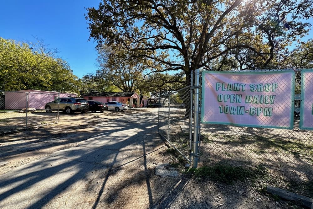 Price has painted the gift shop and a tunnel greenhouse pink. (Sumaiya Malik/Community Impact)