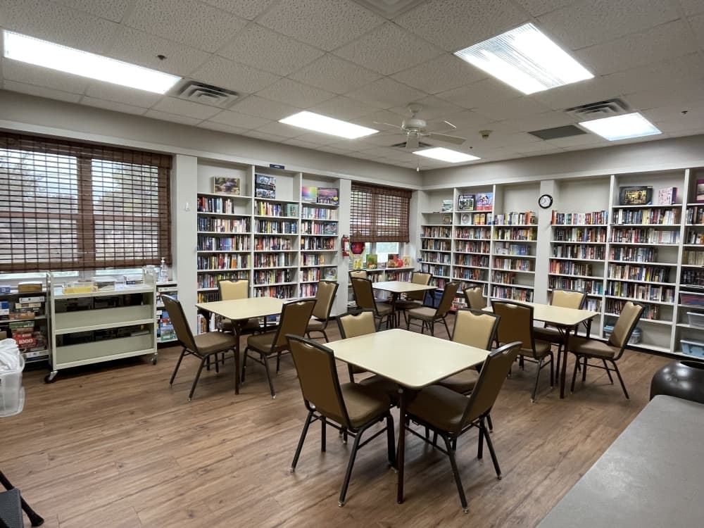 The paperback library allows seniors to browse literary classics. (Taylor Cripe/Community Impact)