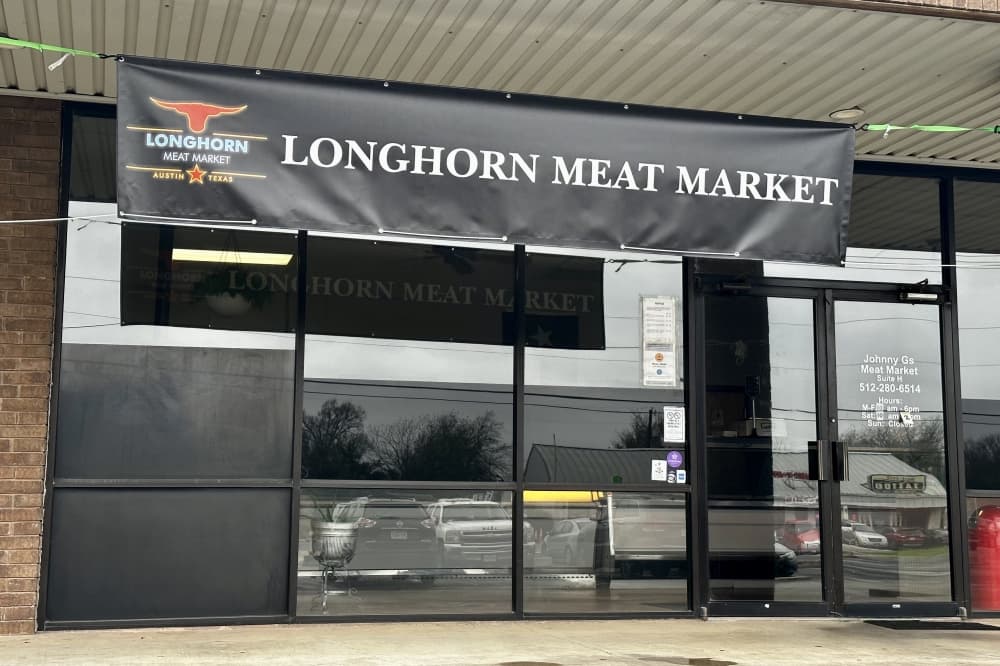 Longhorn meat market sign