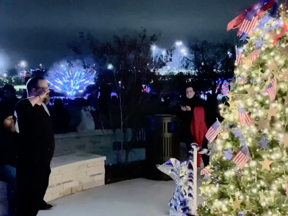 Pavliska said the tree display touched the hearts of many at Old Settlers Park for Light Up The Lake in early December. (Courtesy Summer Pavliska)