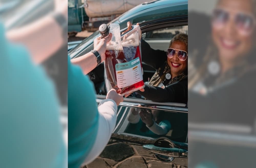 Texan Tea is a locally owned and operated business that serves specialty iced teas to customers through a drive-through window. (Courtesy Texan Tea)