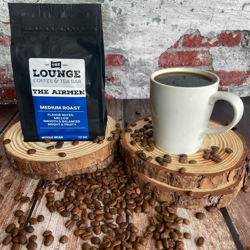 The Lounge Coffee & Tea Bar offers three signature blends: The Airmen (medium roast), The Eagle (dark roast) and The Star (espresso blend). They are inspired by Michael Salazar's father who died of brain cancer in May 2020. (Courtesy The Lounge Coffee & Tea Bar)