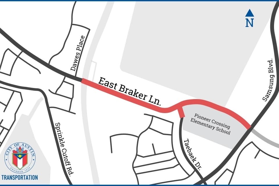 Map of a road being extended to connect it to another road