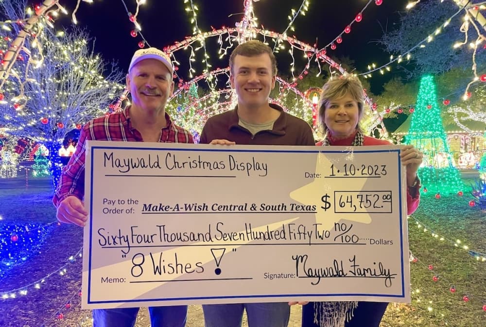 Austin family raises nearly $65K for Make-A-Wish Foundation with Christmas lights display