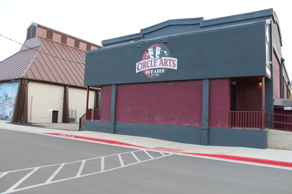 Circle Arts Theatre is adjacent to the Wurstfest grounds and Landa Park.