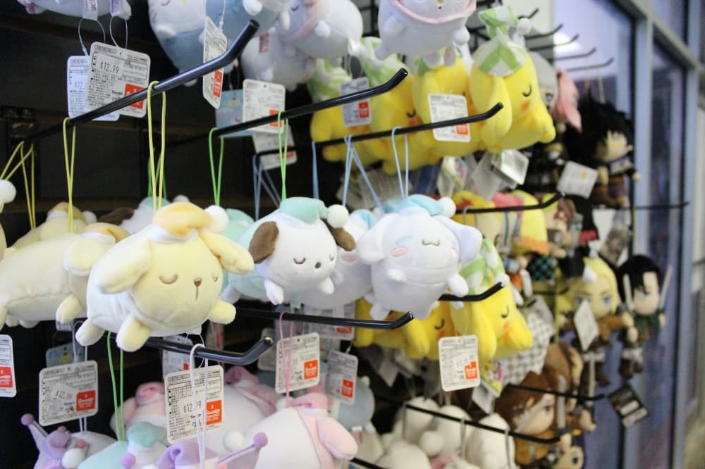Wild West Weebs sells anime collectables, such as keychains, plushies, figurines, signs and clothing. (Emily Lincke/Community Impact)