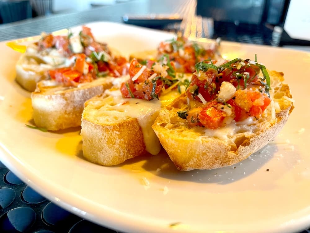 bruschetta plated