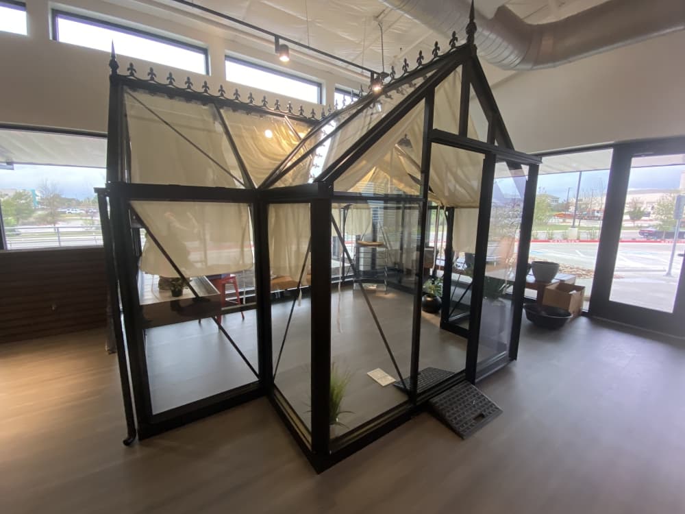 royal victorian orangerie greenhouse in showroom