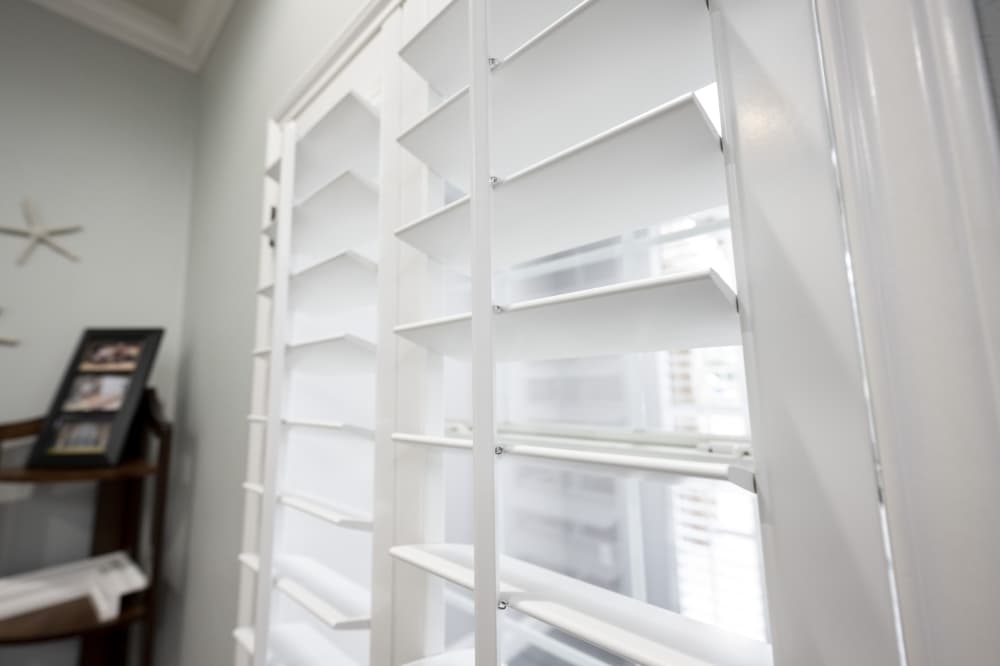 white shelves