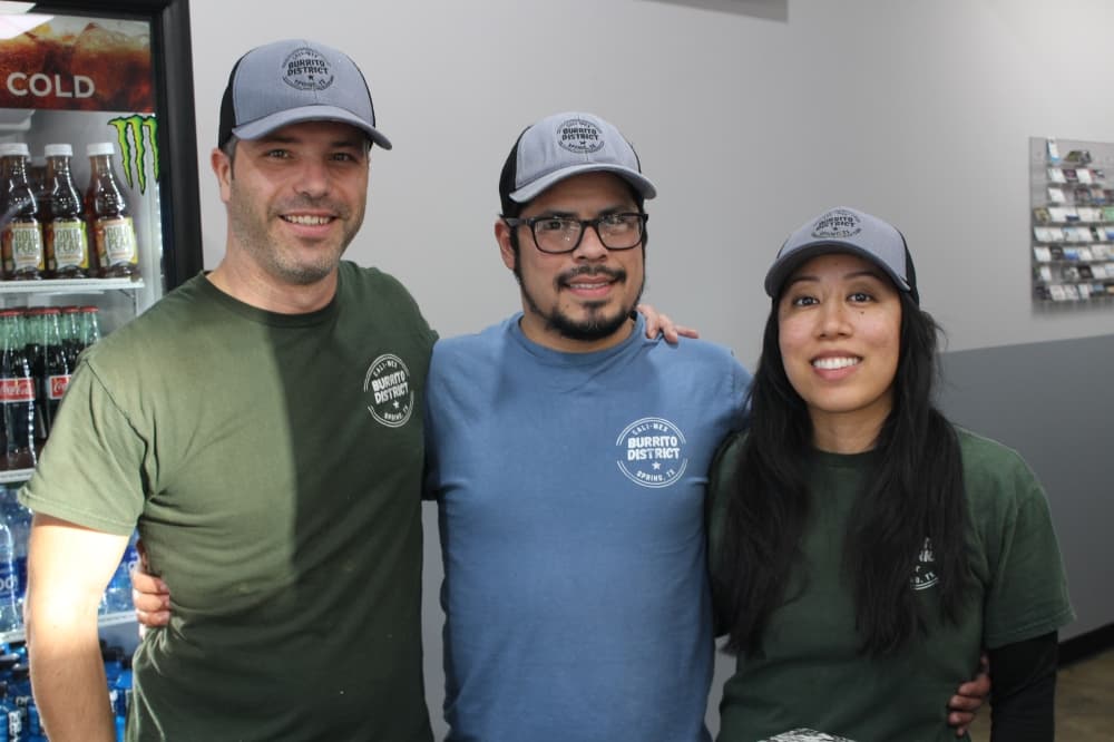 Co-owners Gabriel Toma, Miguel Camacho, and Alejandra Perez-Camacho. (Jessica Shorten/Community Impact)