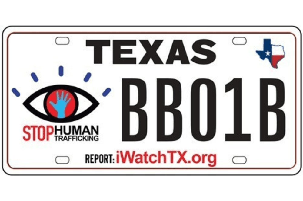 State leaders reveal new license plate to support survivors of human trafficking