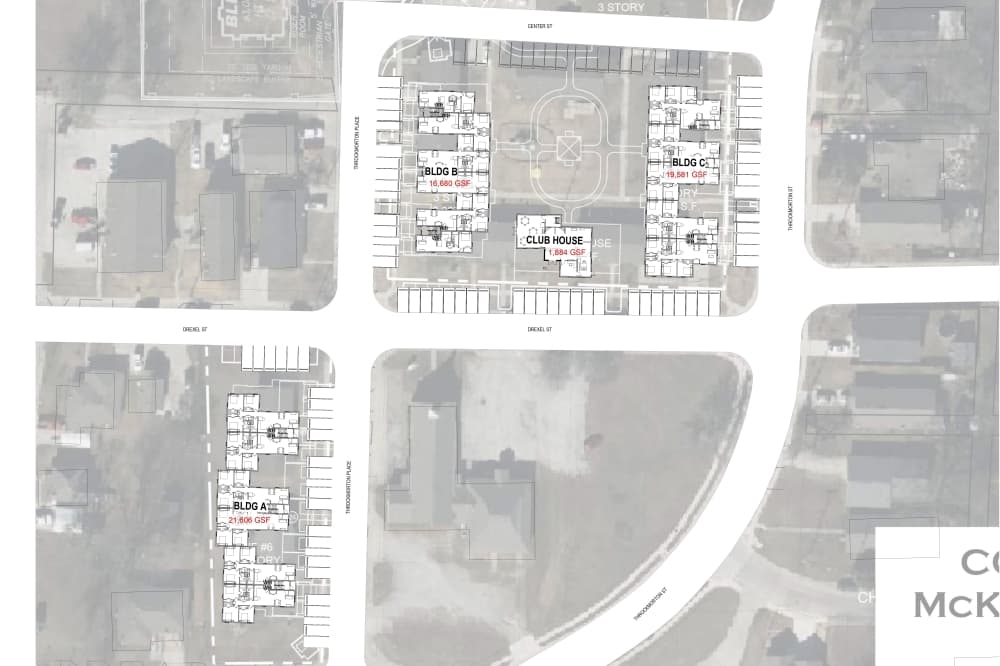 Site plan for the redevelopment of Lloyd-Owens homes in McKinney.