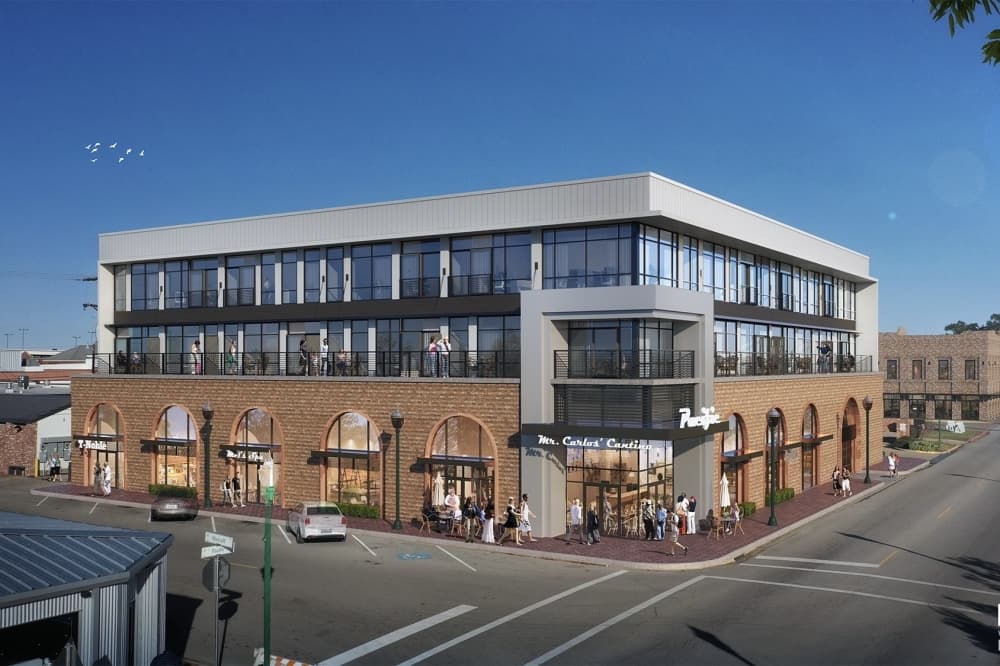 Pacific Lofts will have about 6,000 square feet of retail space and 22 apartments on the second floor. (Rendering courtesy Lindsey Properties)