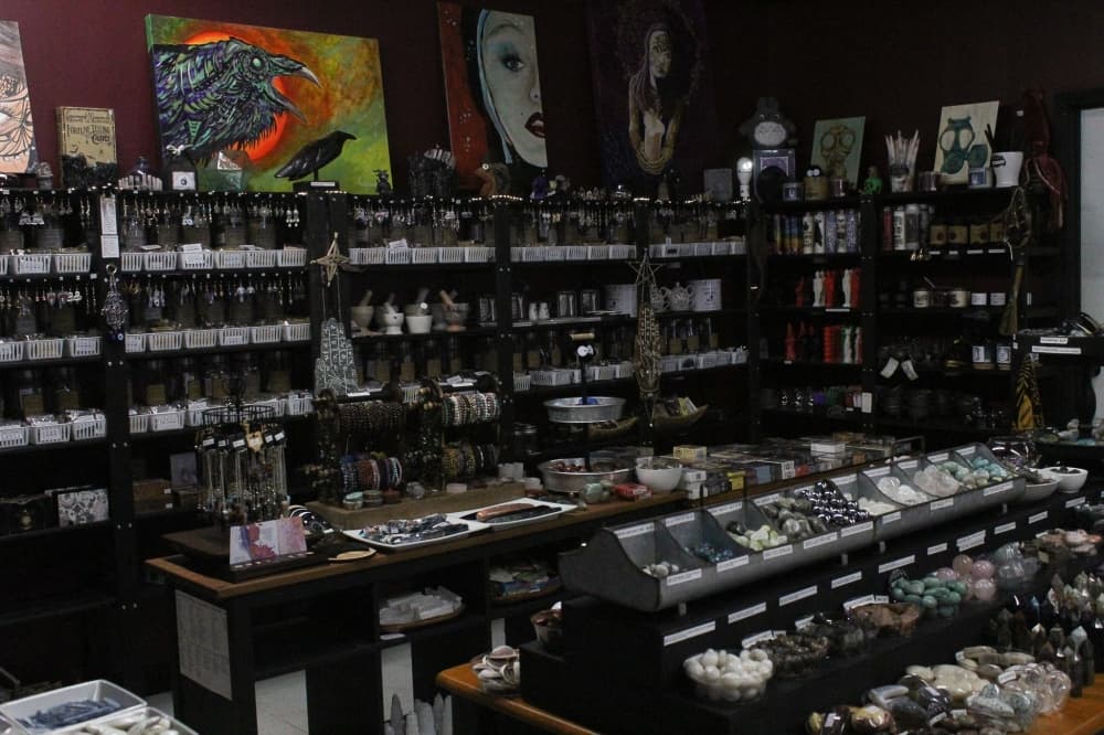 Atypical Apothecary sells a wide variety of herbal tea blends and crystals. (Amira Van Leeuwen/Community Impact)