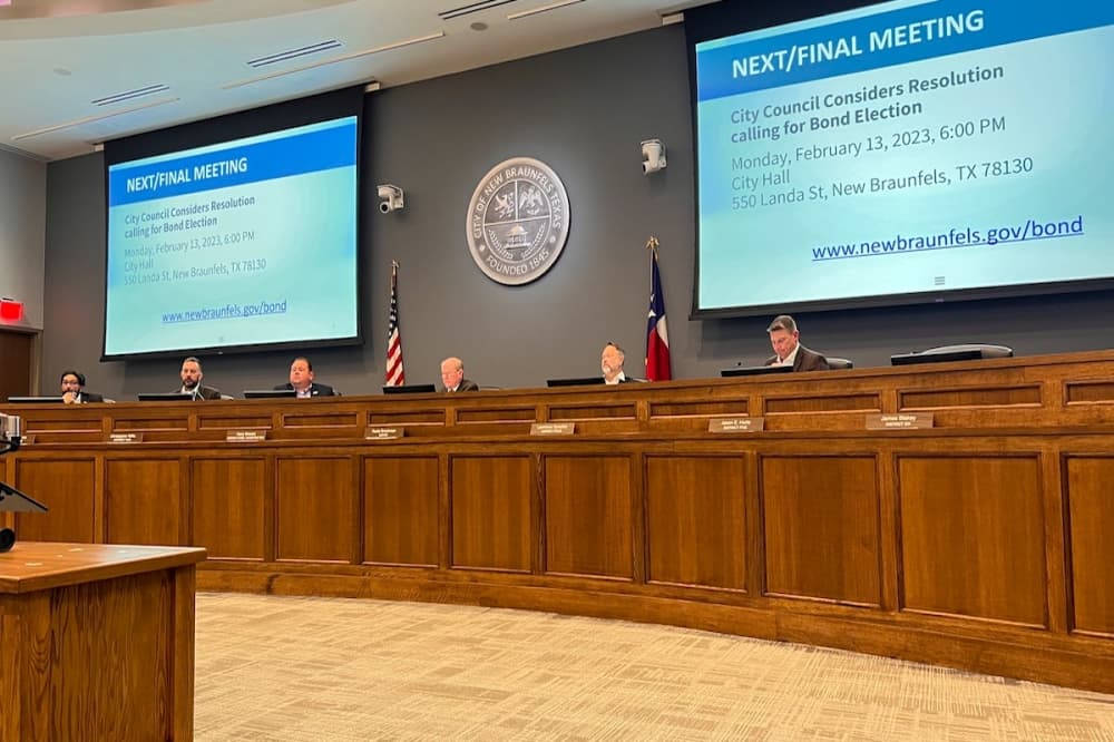 New Braunfels City Council reviews propositions for May 2023 bond election
