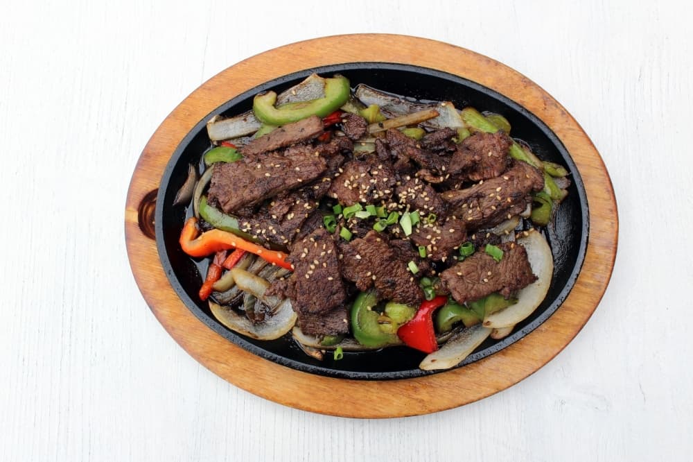 A bowl of Bulgogi Korean Marinated Beef. 
