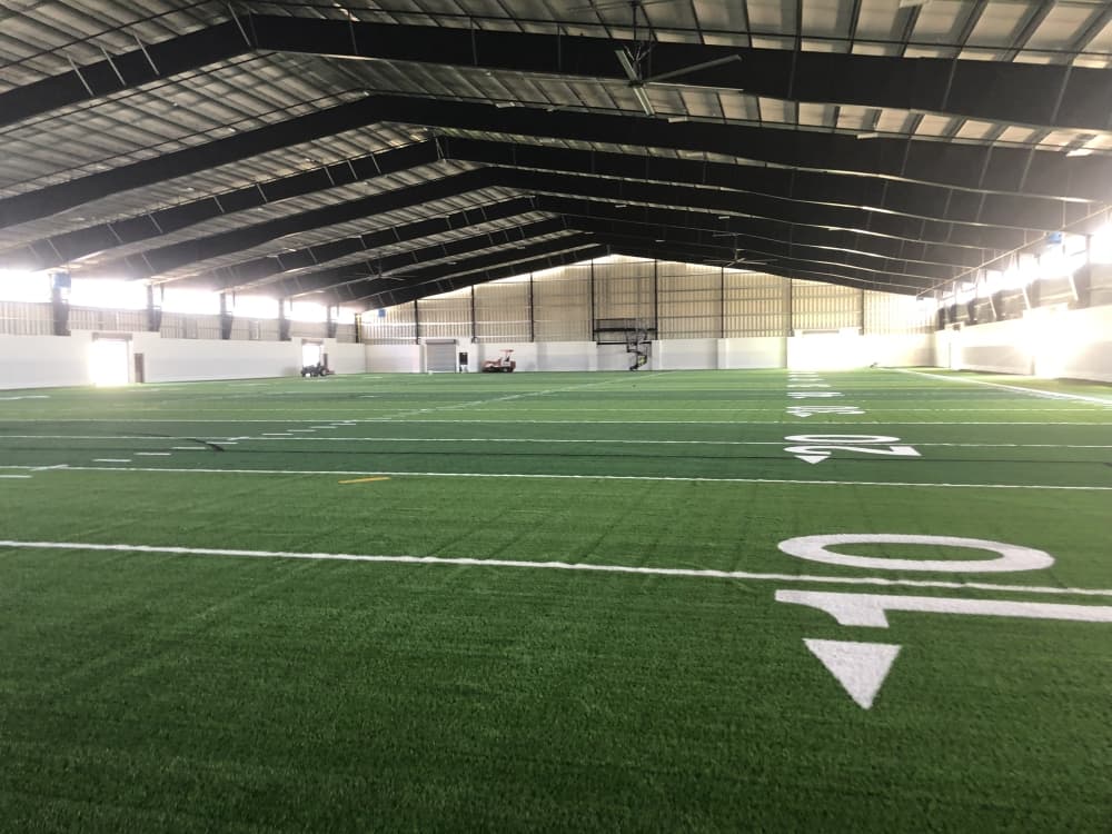 The inside of a sports complex