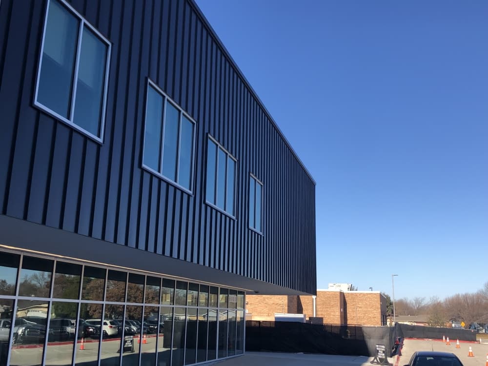 The outside of a school. 