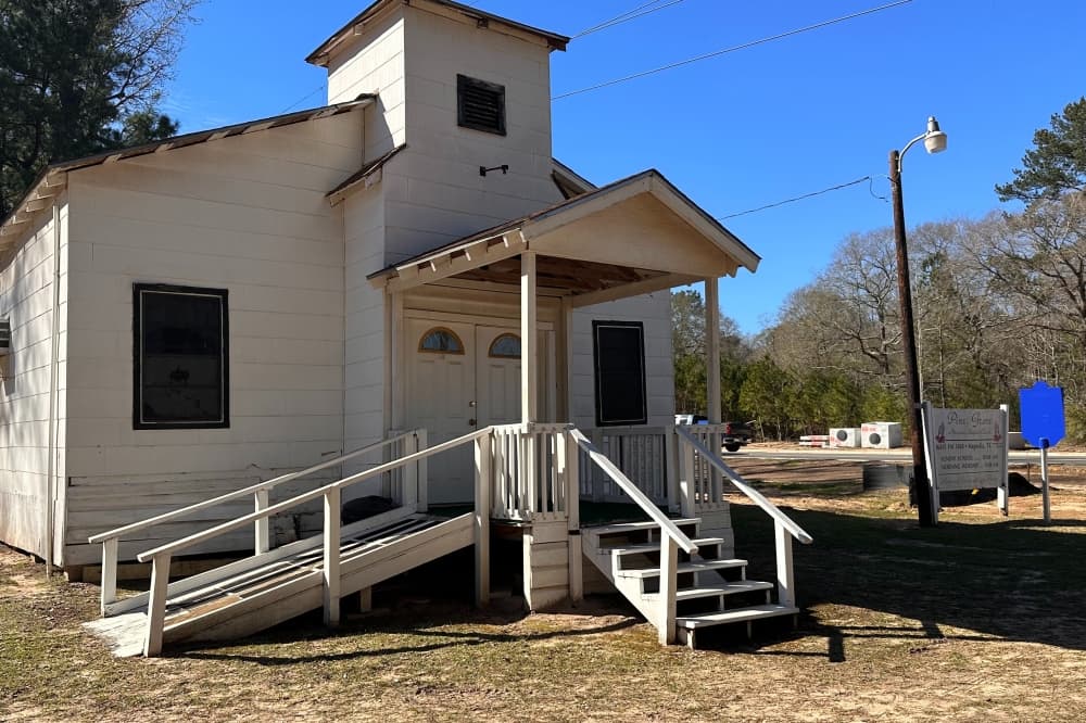 Piney Grove Missionary Baptist Church and Cemetery is located at 17308 FM 1488, Magnolia. (Lizzy Spangler/Community Impact)