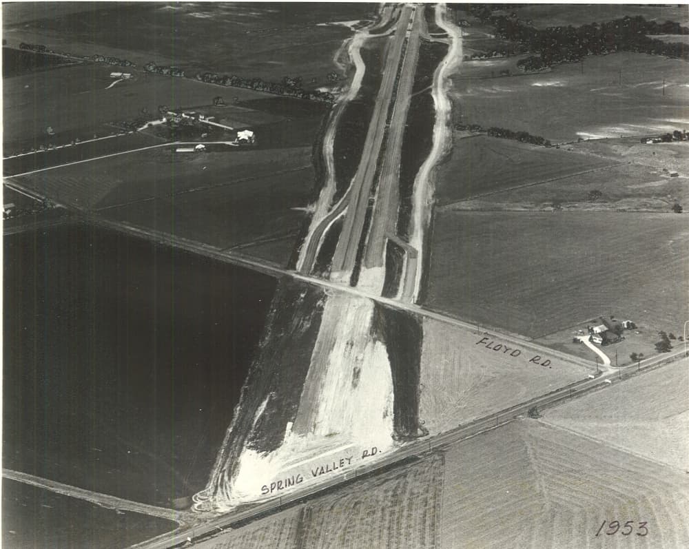 This photo shows the area that would become North Central Expressway in 1953. (Courtesy city of Richardson)