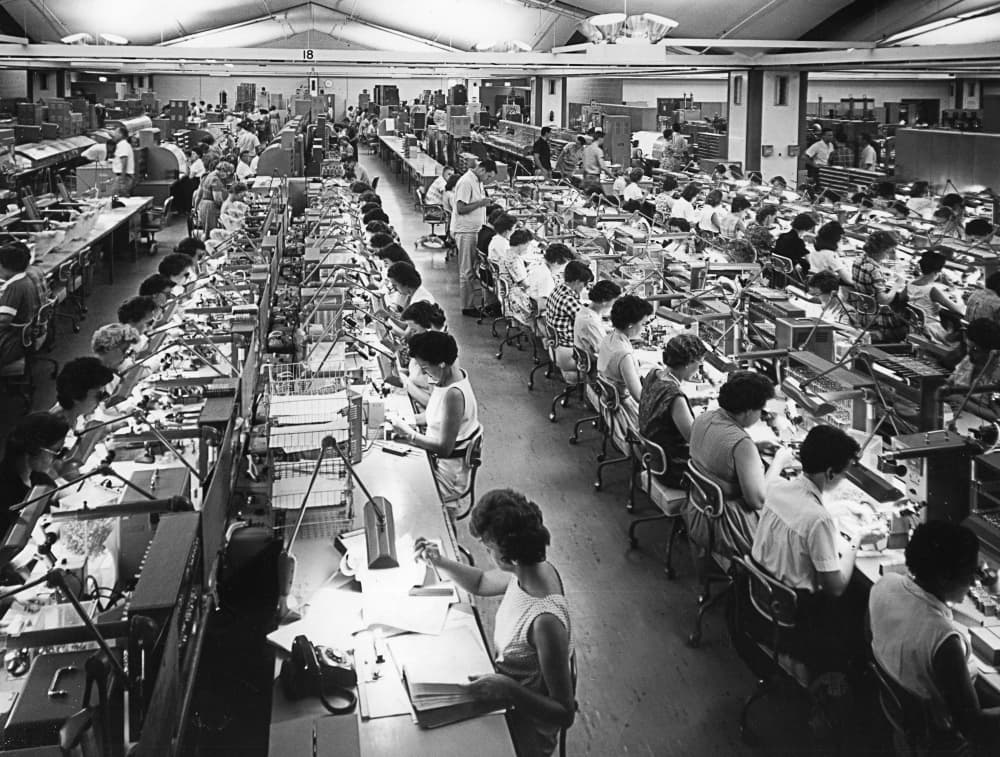 Texas Instruments has operated on the border of Richardson, including workers in this photo from the 1960s. (Courtesy city of Richardson)