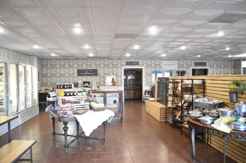 In the market, Heirloom sells frozen versions of its cafe meals; food products, such as herbs and sausage; and kitchen-centric products, such as cookbooks and trivets. (Lizzy Spangler/Community Impact)