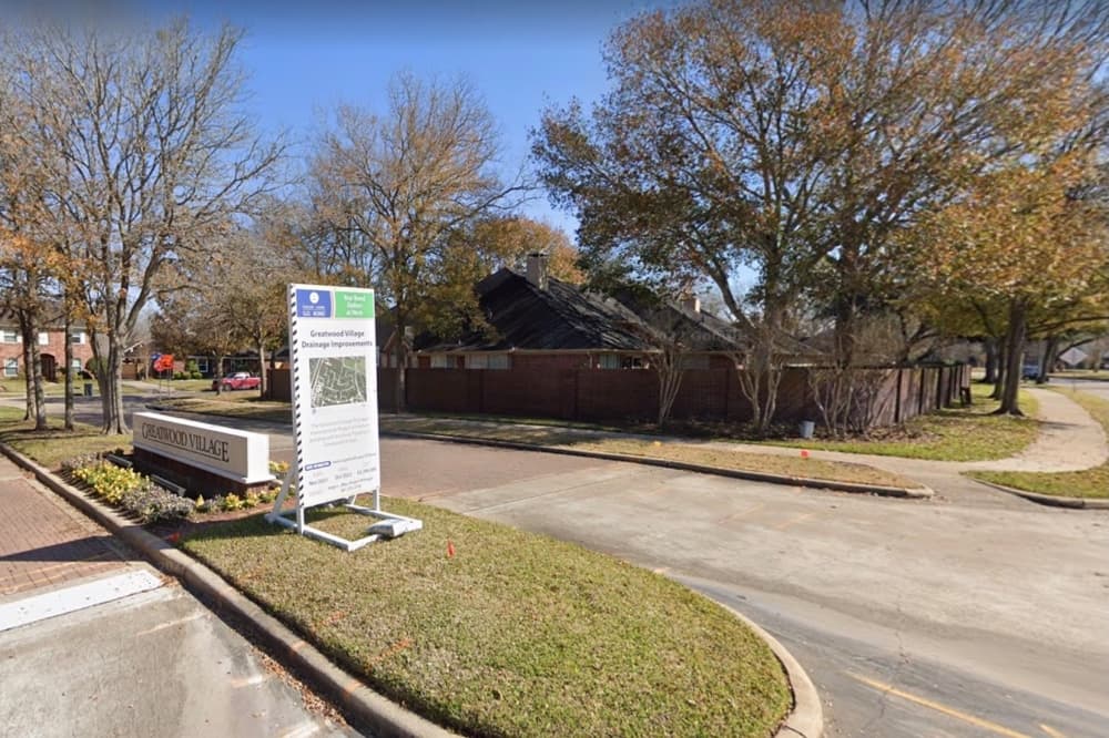 The city of Sugar Land completed work to on the Greatwood Village drainage project. (January 2022 screenshot courtesy Google Maps)