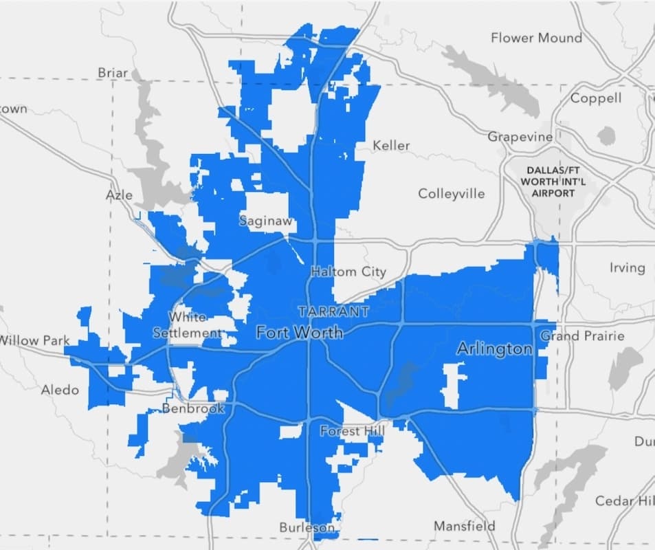Map of Fort Worth