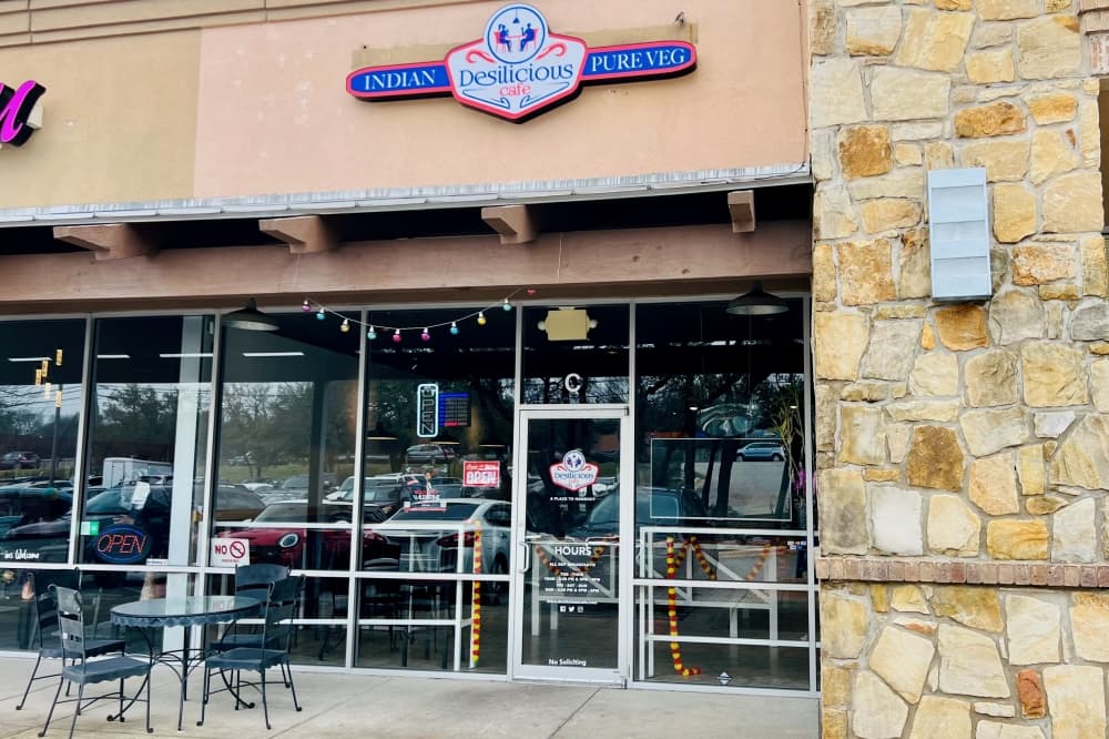 Front door and windows of a business