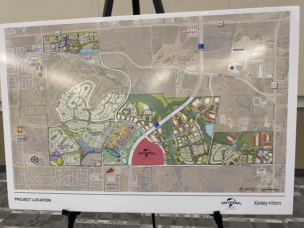 The proposed development for the theme park is at Frisco Fields, adjacent to Panther Parkway and the Dallas North Tollway. (Alex Reece/Community Impact)