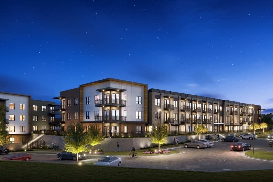 Rendering of Jefferson Trails multifamily units