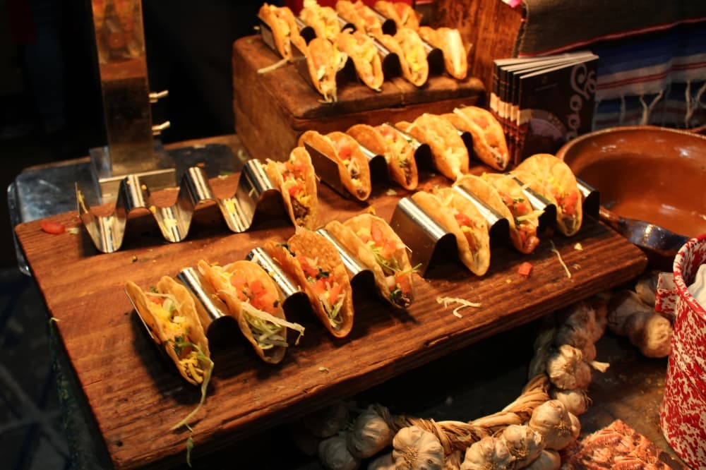 Goode Co. Fish Camp shows off its signature tacos. (Jessica Shorten/Community Impact)